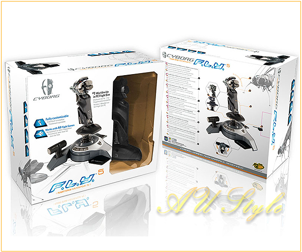 Premium Cyborg Saitek X Fly F.L.Y 5 PC Game Flight Stick Joystick ...